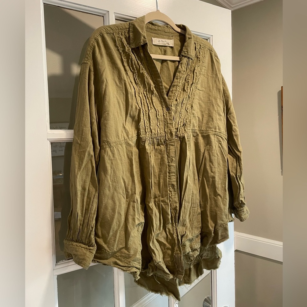 EUC - We The Free - Small - Button Down Cotton Blouse